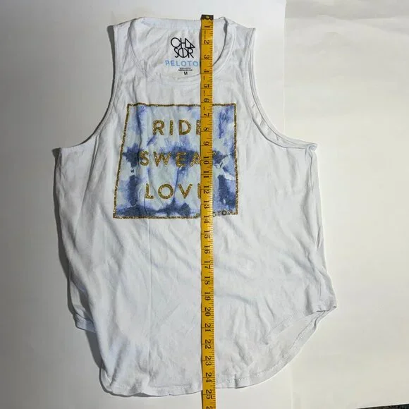 Chaser x Peloton “Ride, Swear, Love” Tank – White – Size Medium - Picture 8 of 9